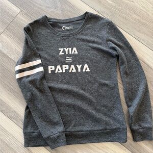 ZYIA Gray Crew Neck Sweater